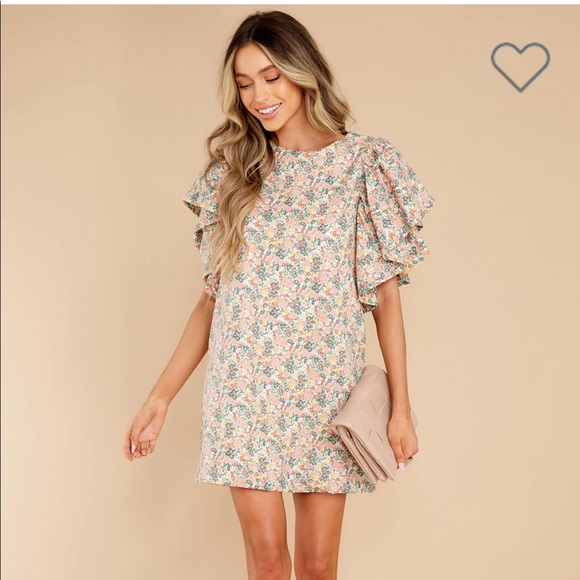 Pulling Heartstrings Pink Floral Print Dress - Picture 2 of 11